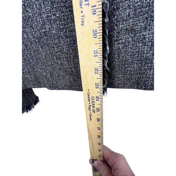 Vintage SEV Women's Wool Blend Cropped Jacket Fringe Trim Open Front Neutral - Picture 6 of 14